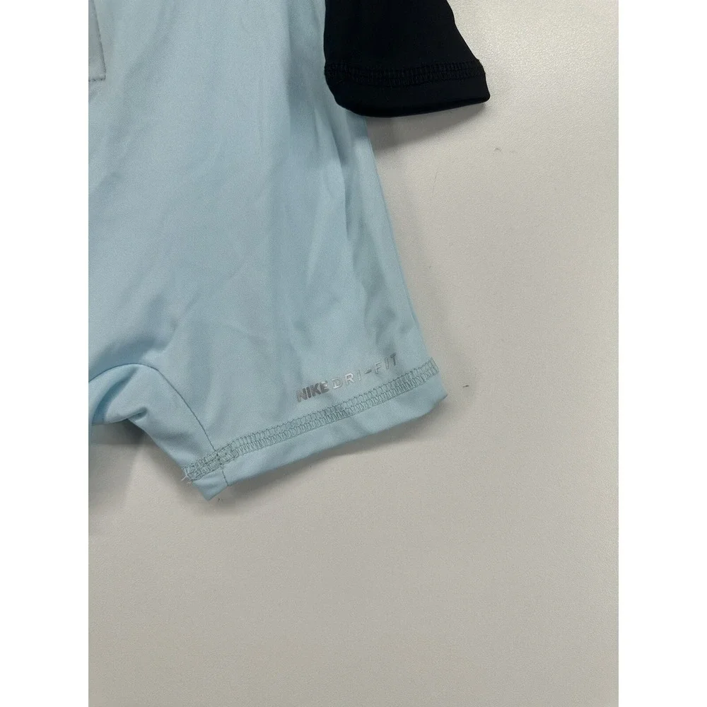 Hurley Nike Dri Fit UPF 50+ OnePiece Rashguard Swimsuit Baby Boy Light Blue 0-3m